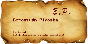 Borostyán Piroska névjegykártya