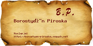 Borostyán Piroska névjegykártya